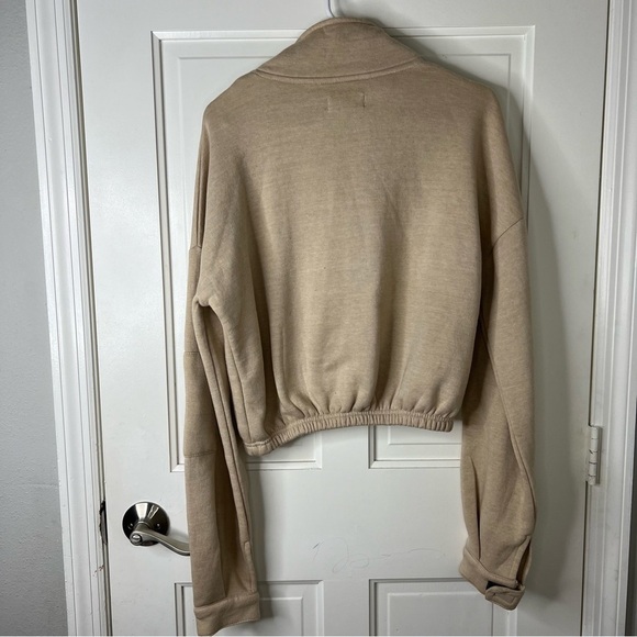 Pretty little thing Sand Oversized Zip Front Sweatshirt size small. - Picture 12 of 16